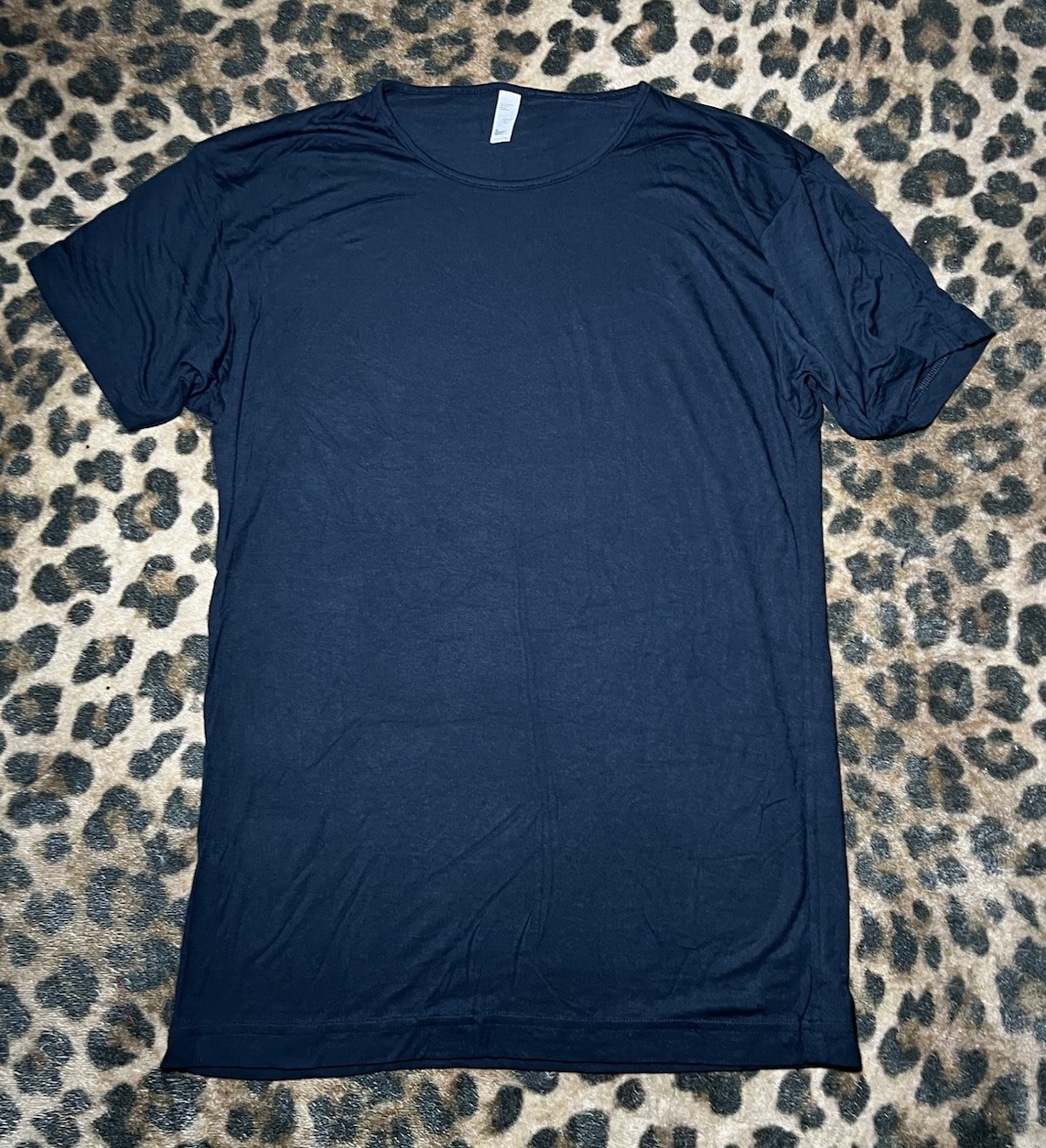 American Apparel Shirt Men Size Medium Viscose Blue VTG Y2K Indie Sleaze
