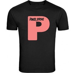 Powerstroke Small chest P Design T-Shirt Unisex Black Color Front & Back S – 5XL