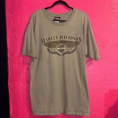 Harley-Davidson olive green graphic tshirt. Sz XL. From Pensacola FL. 2007.