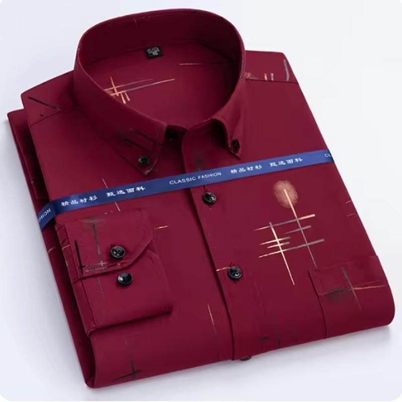 Men's Dress Shirts Long Sleeves Business Botton Down Non Iron Casual Shirts Tops gallery