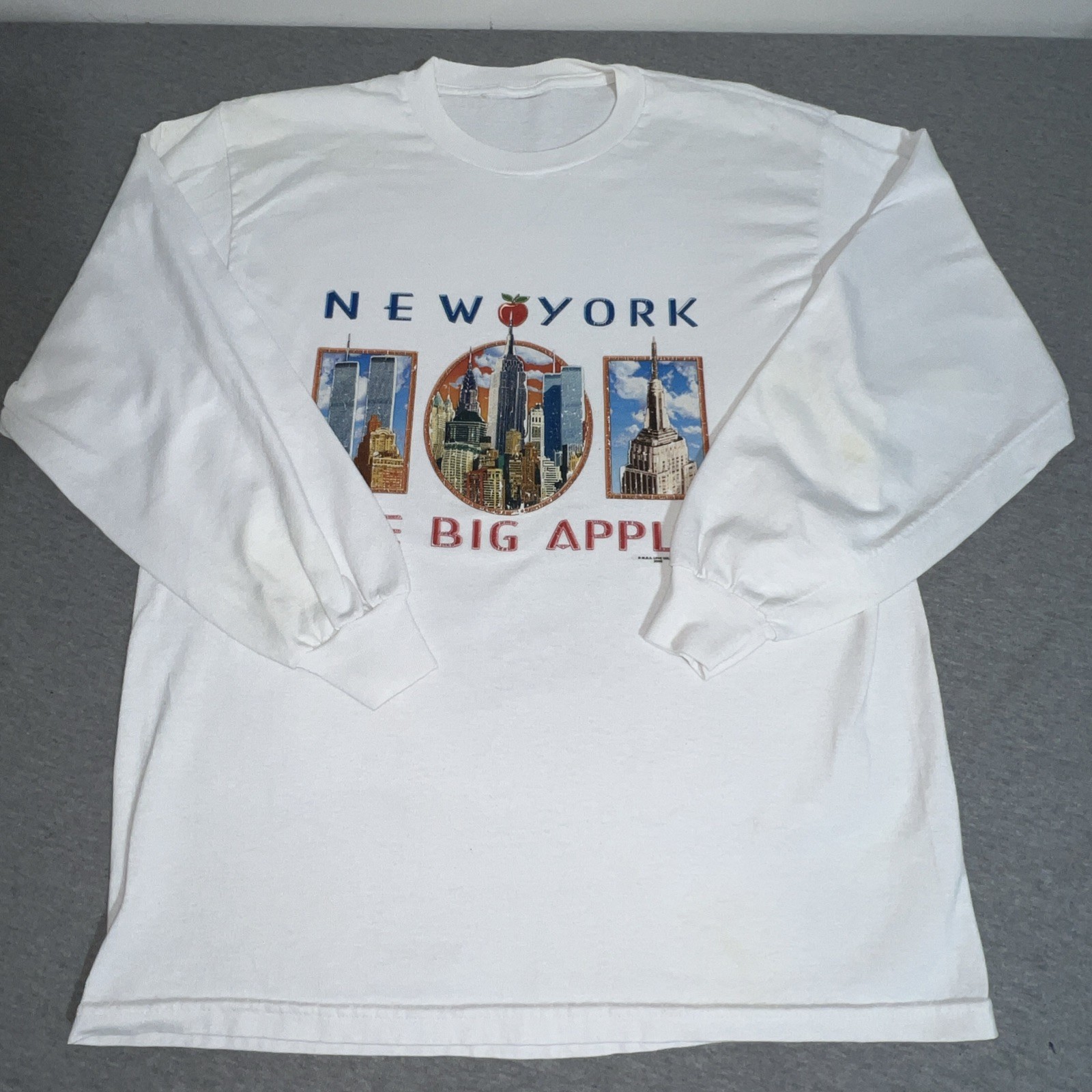 Vintage NYC New York Big Apple Shirt Unisex Large Fruit of the Loom 2000 Y2K gallery
