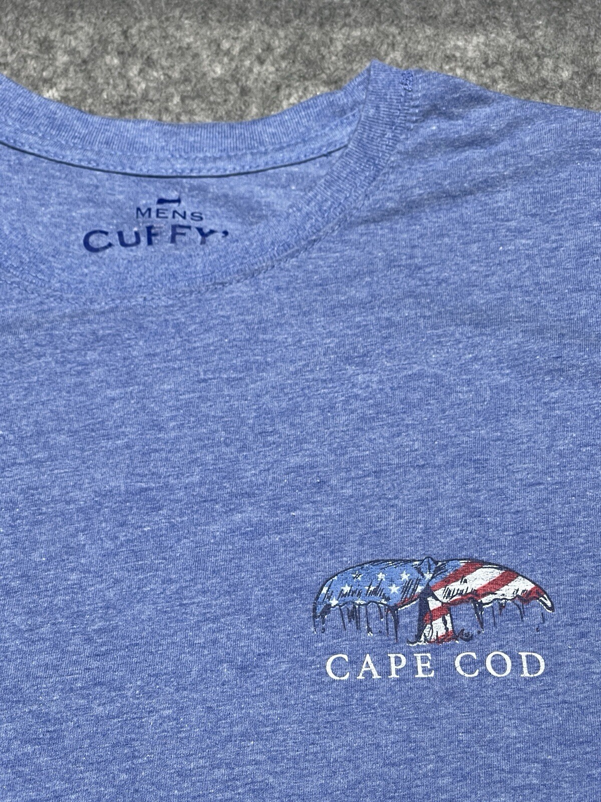 Cuffy's Cape Cod Blue Large Shirt Classic American Tradition Flag Whale gallery