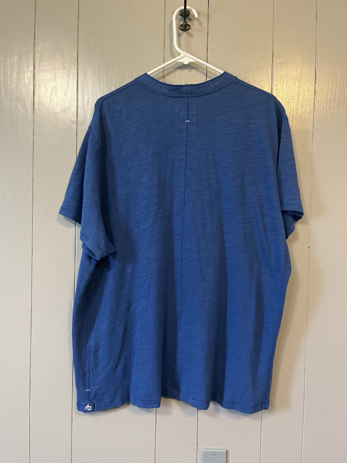 rag & bone Raw Edge Henley T-Shirt Men XXL Blue Short Sleeve Modern Classic gallery