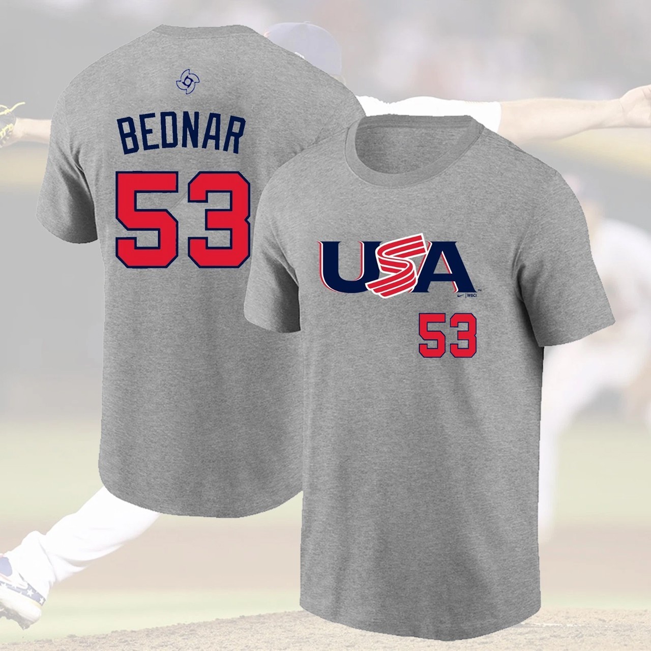 SALE - David #53 Bednar USA Baseball Team 2026 Name And Number Gift For Fan gallery