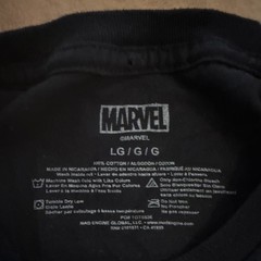 Marvel Deadpool Black Graphic Print Logo Crew Neck Short Sleeve Cotton Tee L
