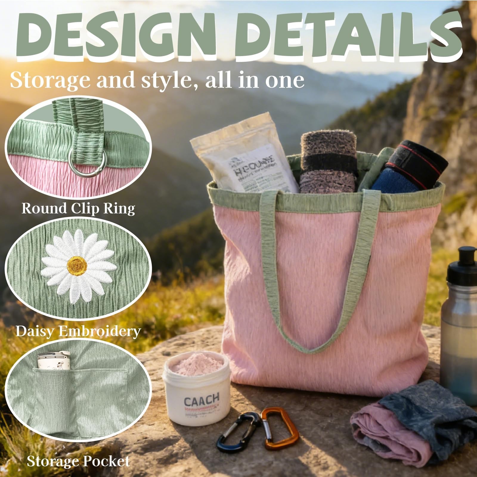 Pool Bag for Women, Soft Cute Summer Tote Bag with Shoulder Strap, Lightweigh... gallery
