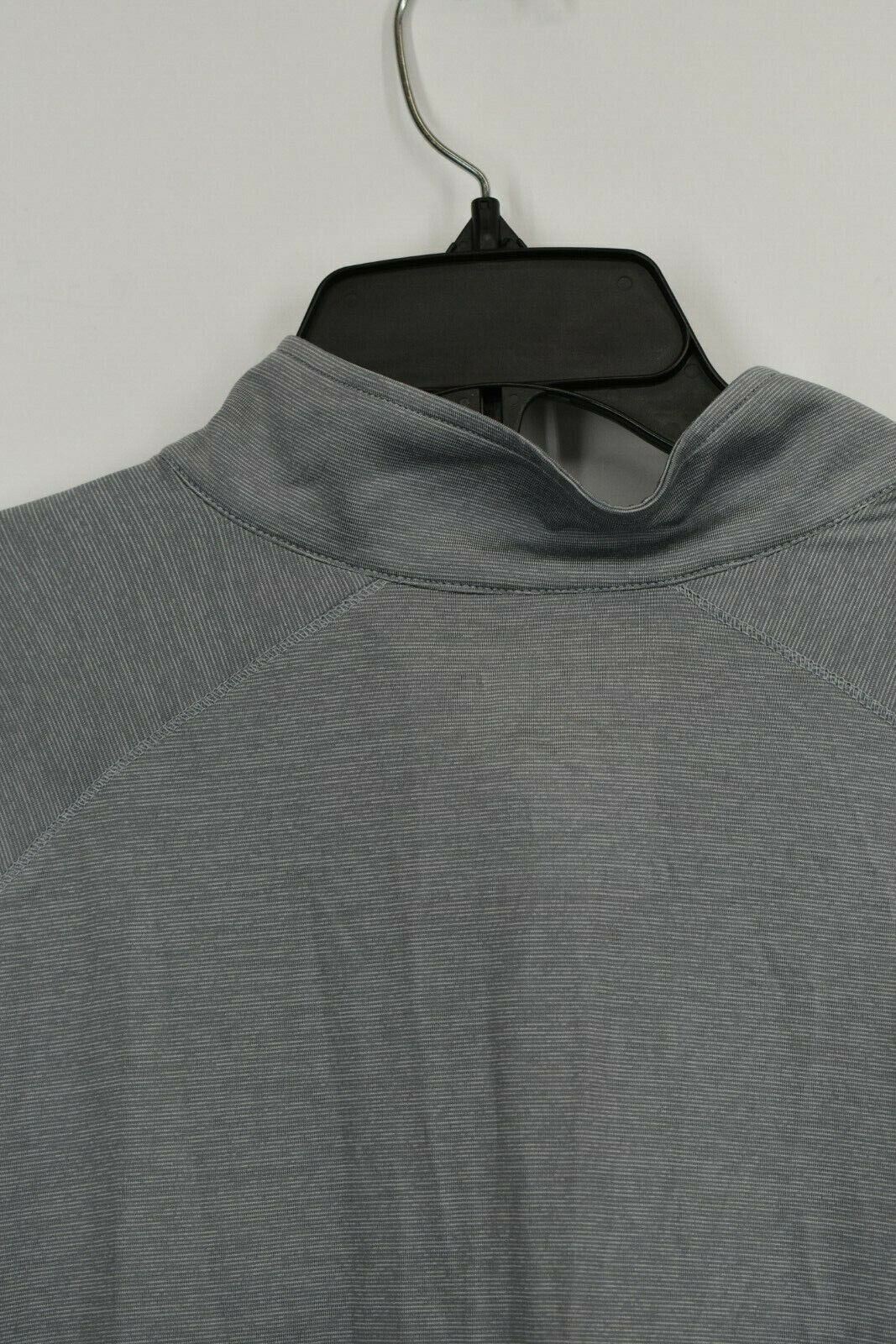 Ahead USA Mens Gray Stand-Up Collar 1/4 Zip Long Sleeve Stretch T Shirt XL gallery