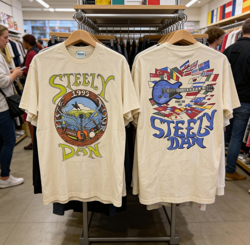 1993 Steely Dan Tour Rare 2 Side Sand T shirt classic style Men Women S-5XL NWT