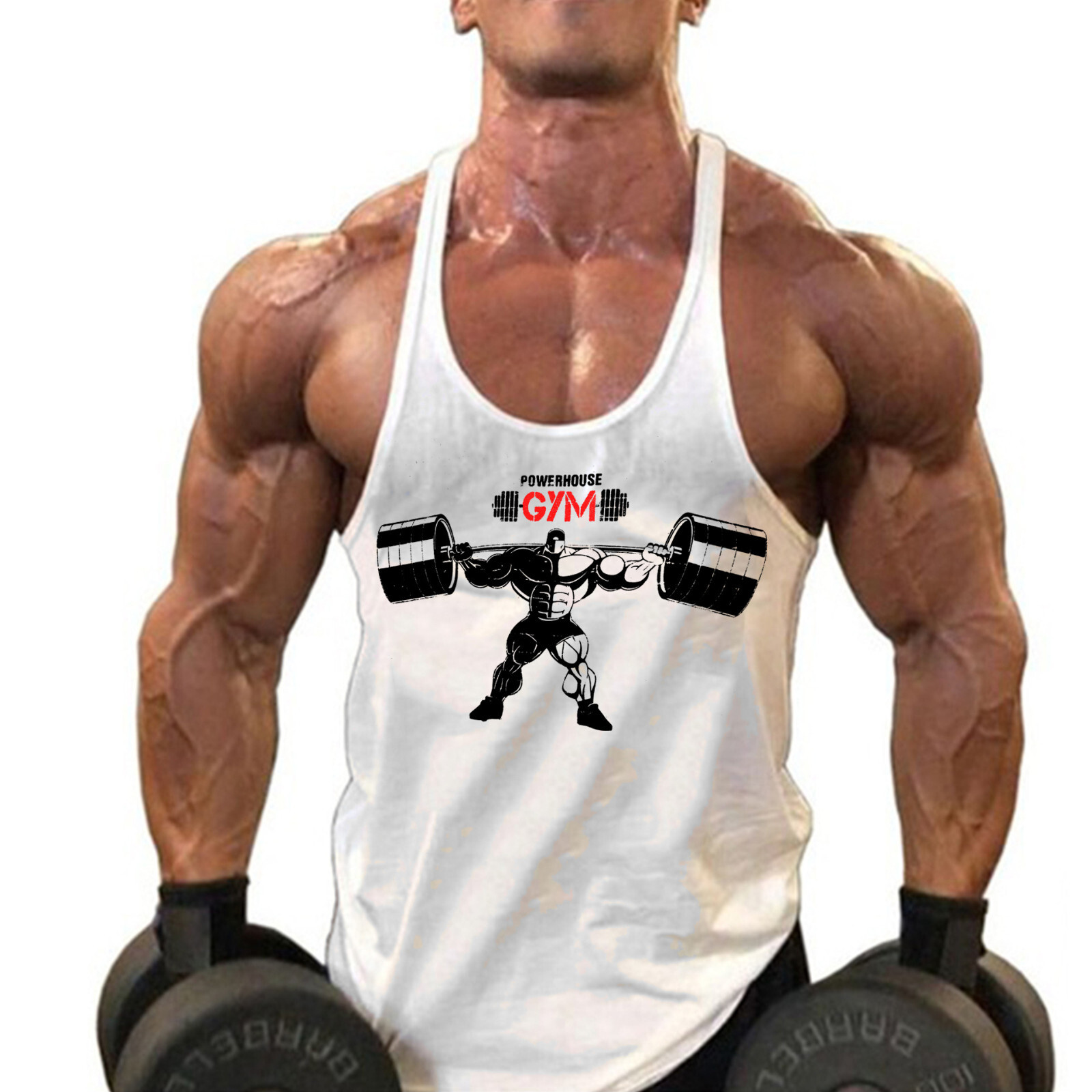 Men's Stringer Muscle Bodybuilding Shirt Tank Top Gym Singlet Fitness Sport Vest gallery