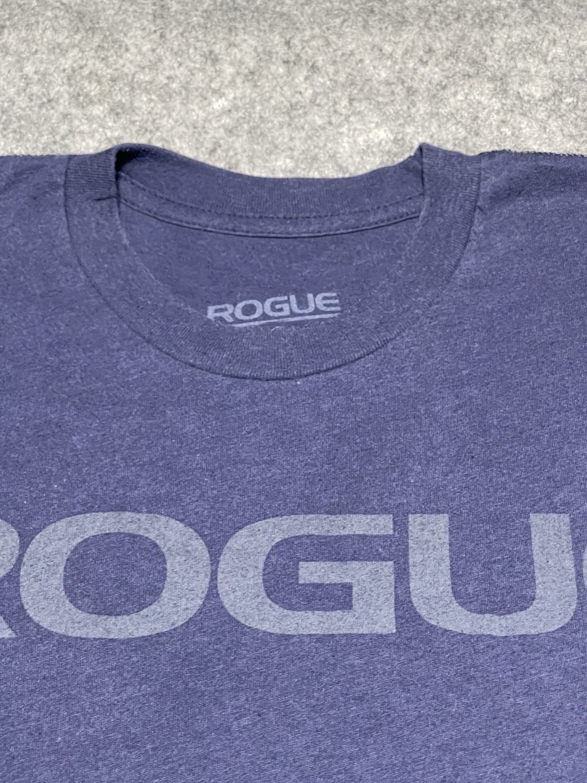 Rogue Fitness Blue Small Workout Lift Heavy Gym Rat Shirt gallery