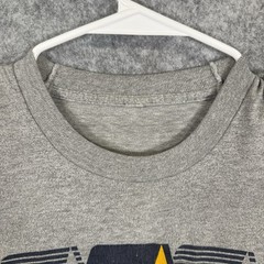 Vintage Starter Logo T-Shirt Single Stitch Gray 90s Sportswear Made USA Small