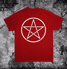Pentacle Shirt Punk Occult Gothic Baphomet Satanic Skull Pentagram Grunge Witch