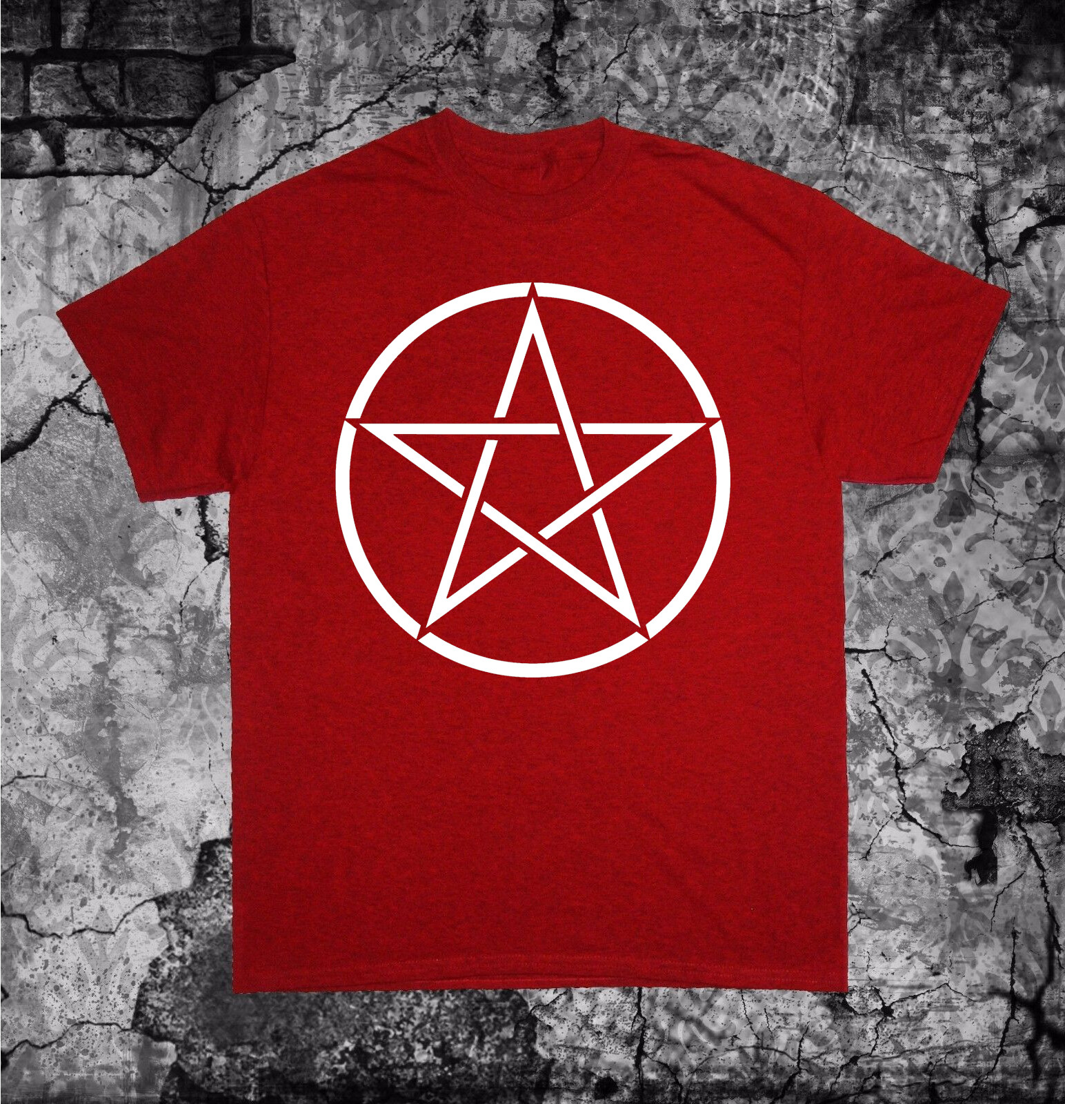 Pentacle Shirt Punk Occult Gothic Baphomet Satanic Skull Pentagram Grunge Witch gallery
