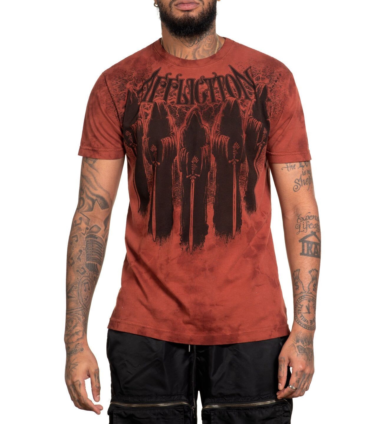 Affliction Classic Vault Men’s “FOREBODING” S/Sleeve T- Shirt; Size: Medium