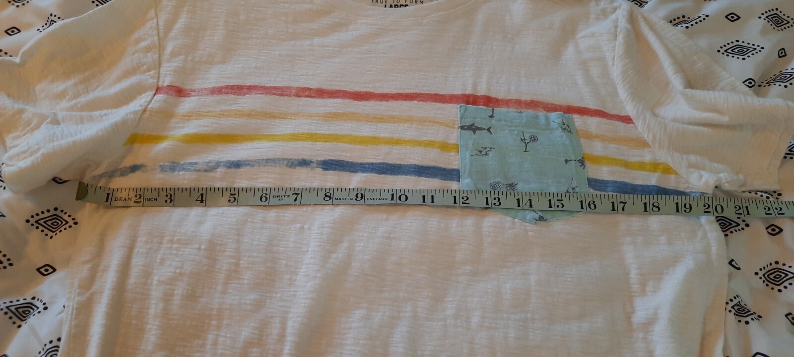 Allegiant True To Form Mens Crew Neck T Shirt Pocket Tee Size L White Beachy gallery