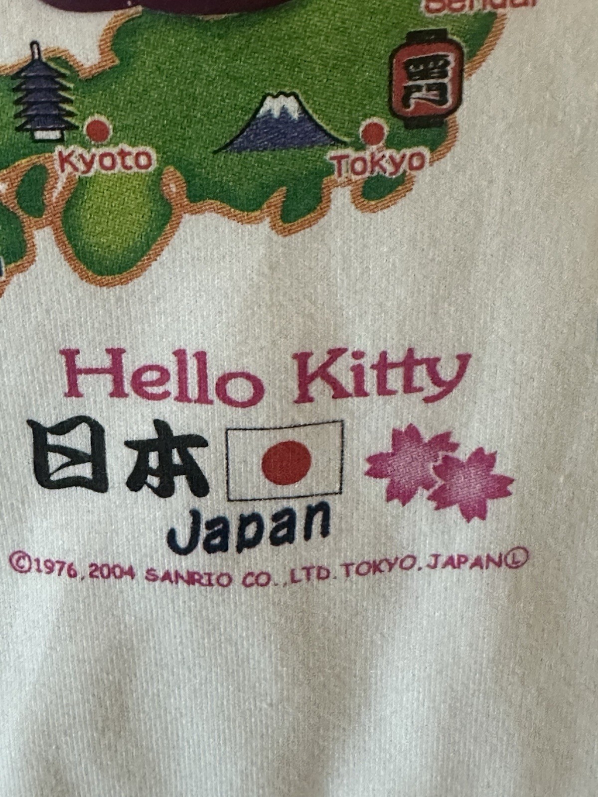 SANRIO HELLO KITTY VINTAGE WHITE TEE TOKOYO JAPAN 2004 NEW PAT.3038514&P gallery