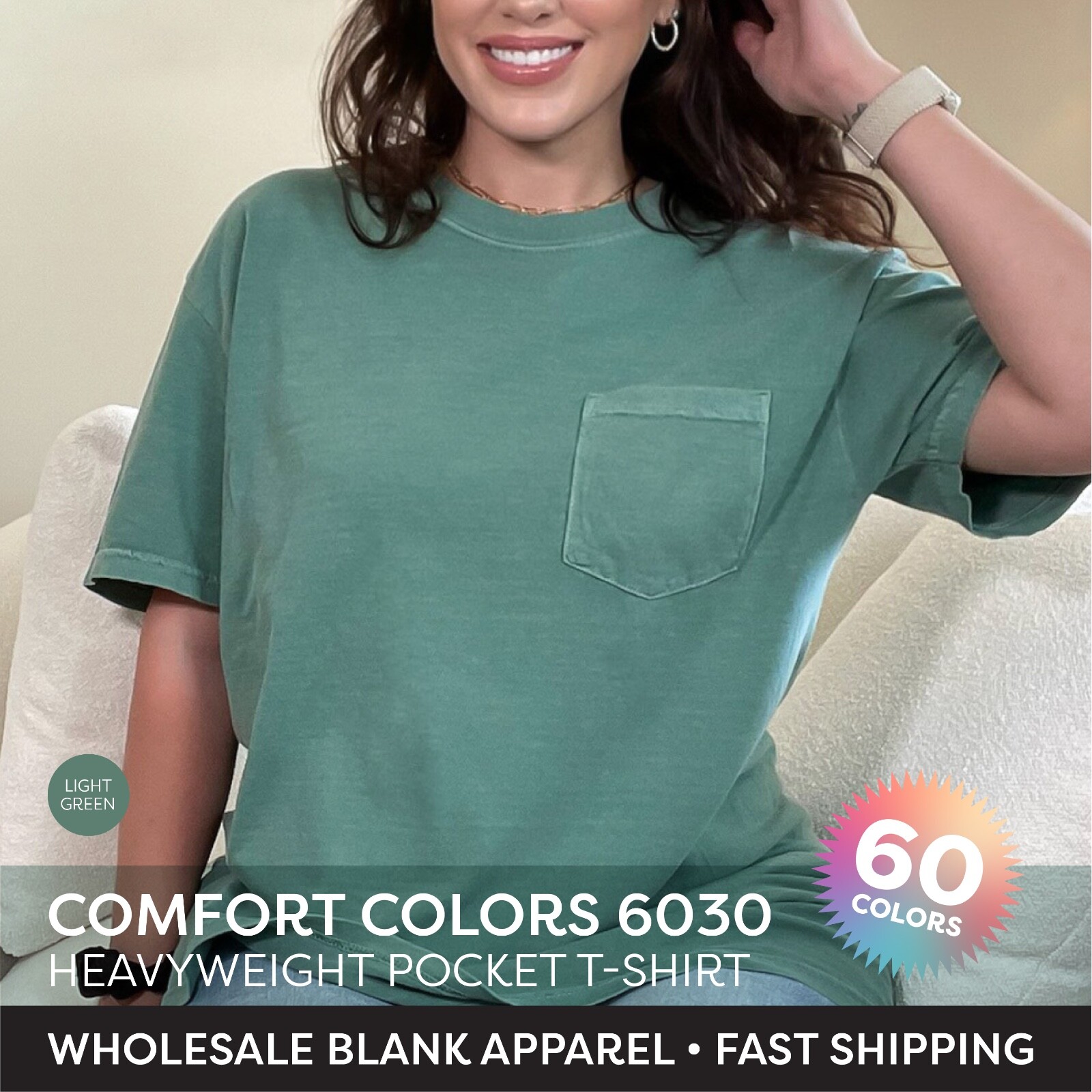Comfort Colors 6030CC Unisex Short Sleeve Heavyweight Stylish Pocket T-Shirt gallery
