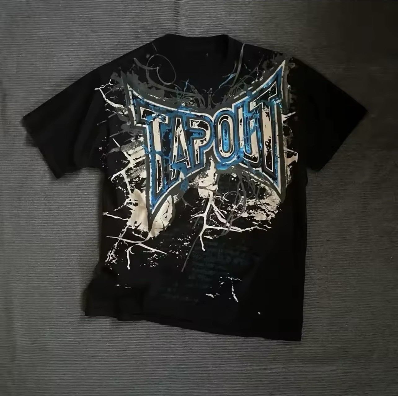 Mens Y2K Gothic Graphic T Shirt Streetwear TAPOUT Wing Grunge Vinatage Tee