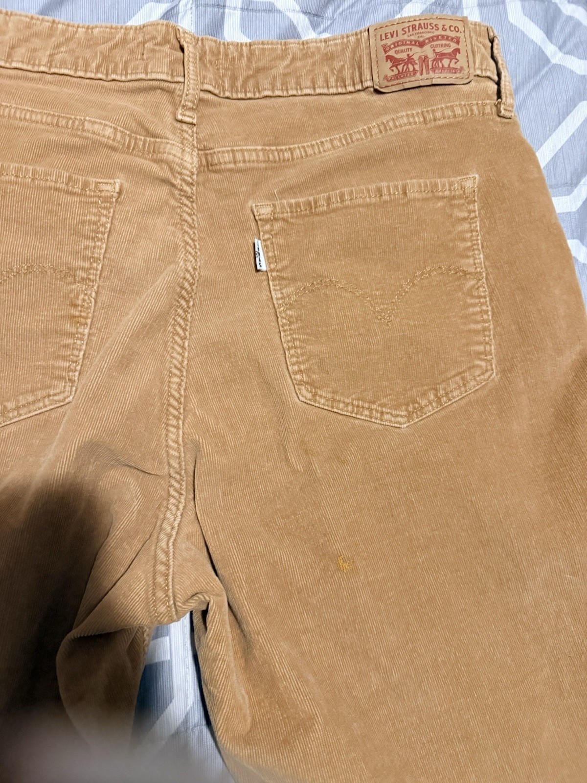 Levi’s Men’s Pants 33X30 Brown Corduroy 721 High Rise Skinny Stretch Button Fly