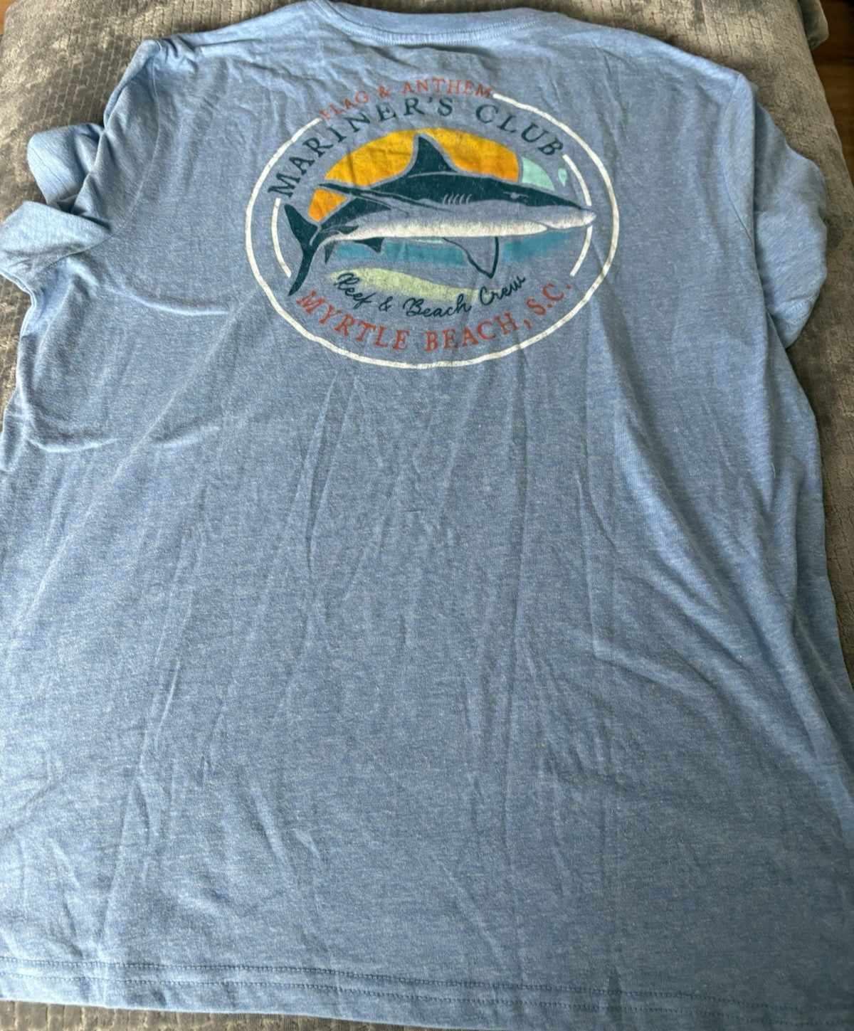 Flag & Anthem Trade Mark T-shirt Men light blue Graphic Print Large gallery