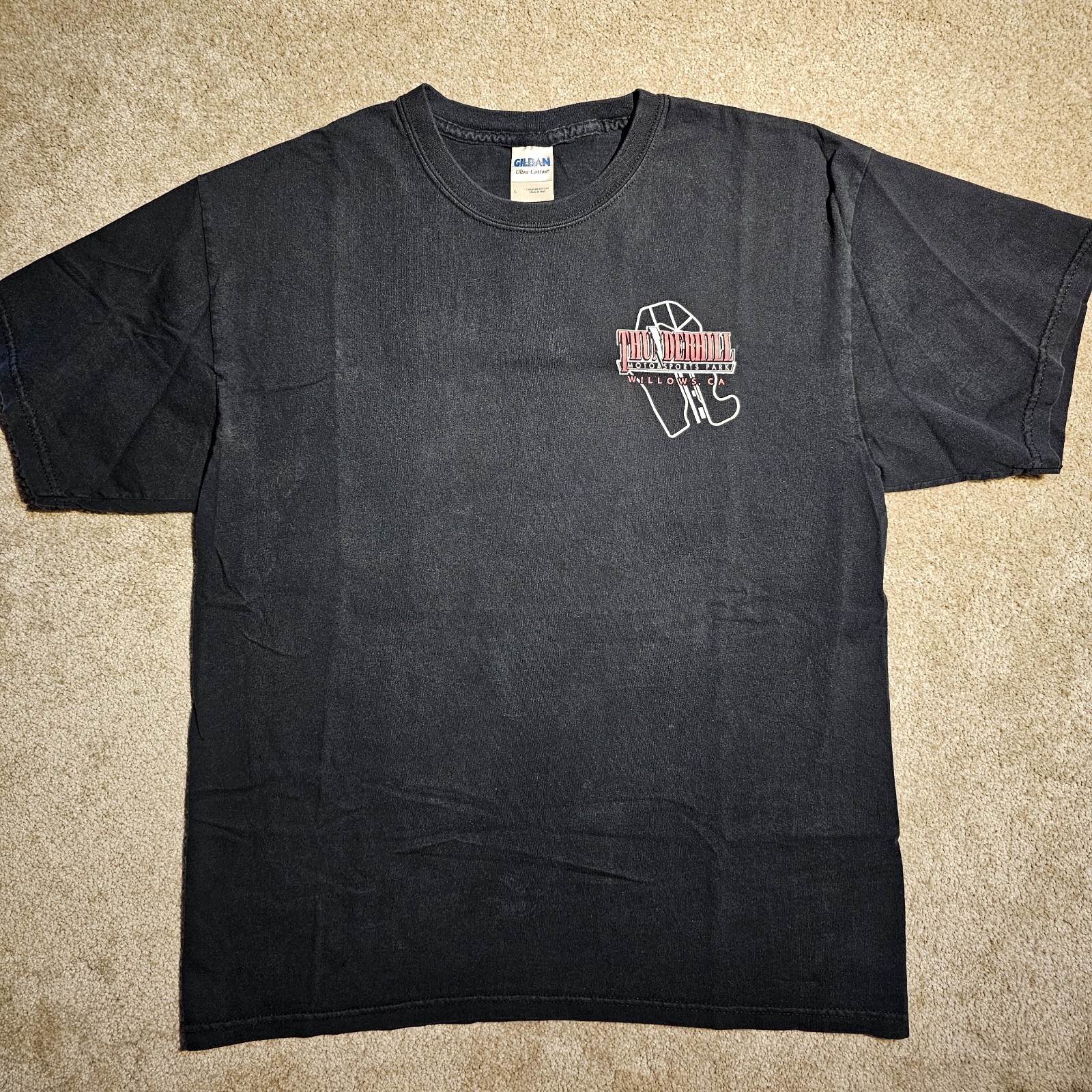 Vtg Y2k Thunderhill Motor Park Racing T-shirt Mens L Cars Cyber 2000s Biker Punk gallery
