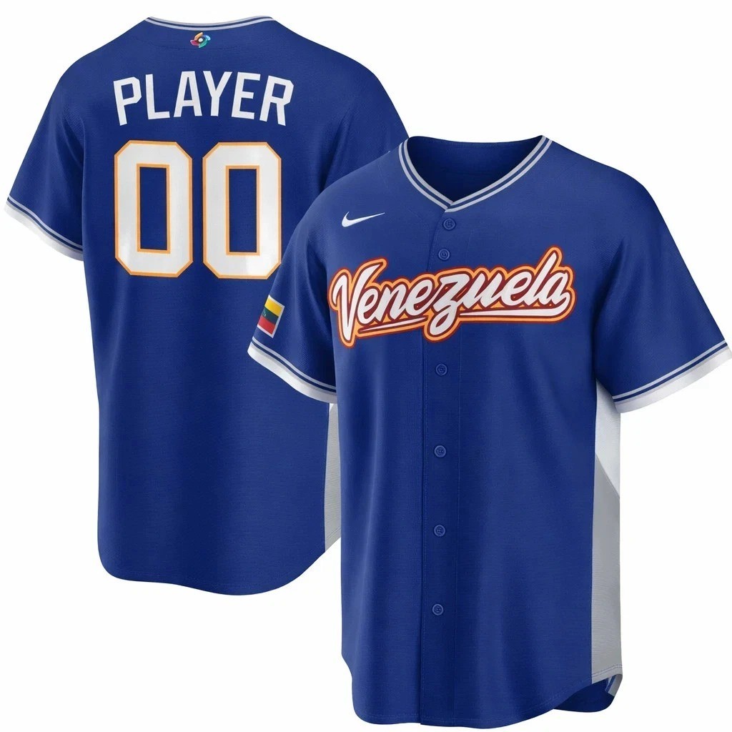 Venezuela World Baseball Classic 2026 Blue Jersey Shirt Full Size