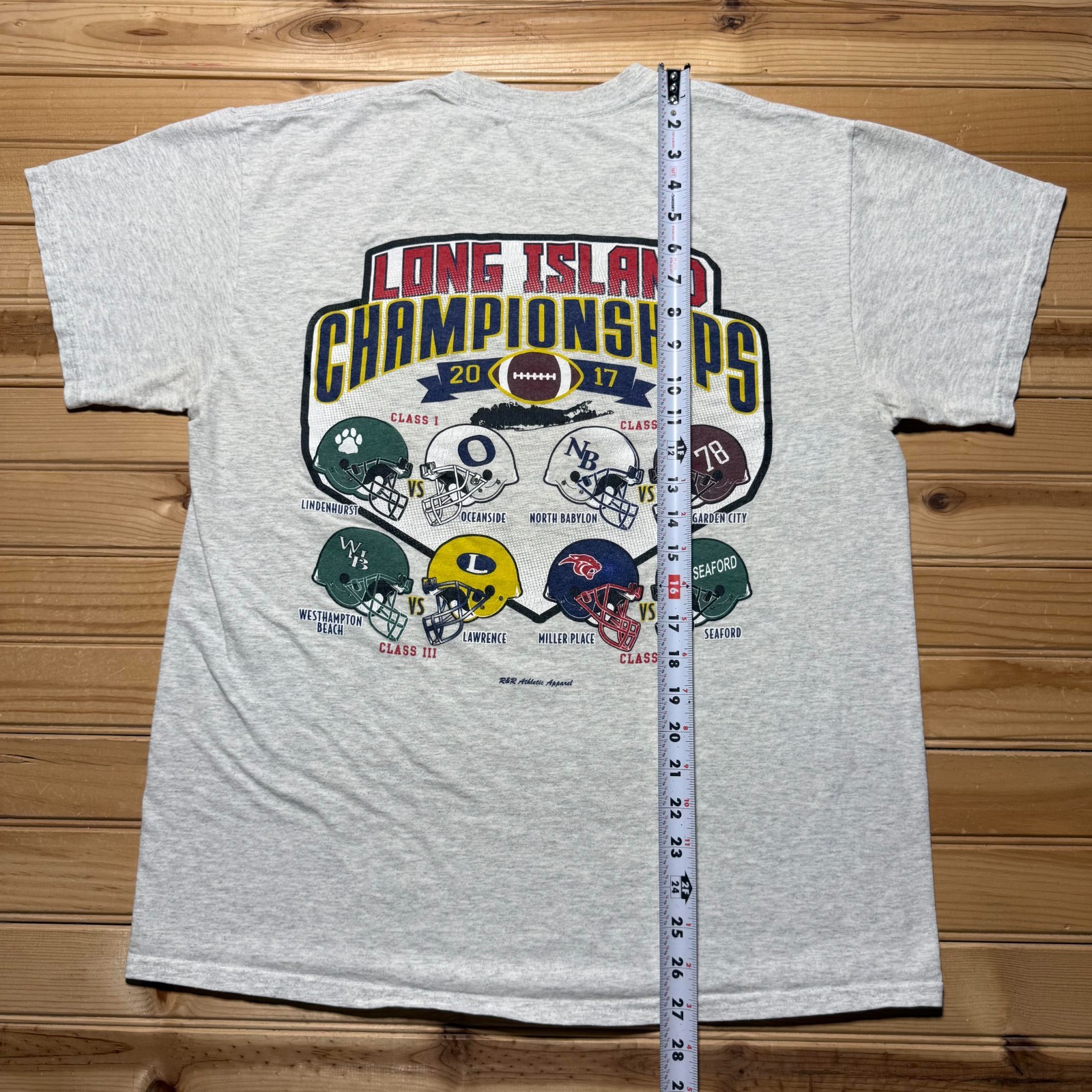 Long Island High School Football Championships Sports Graphic T-Shirt Size Large gallery