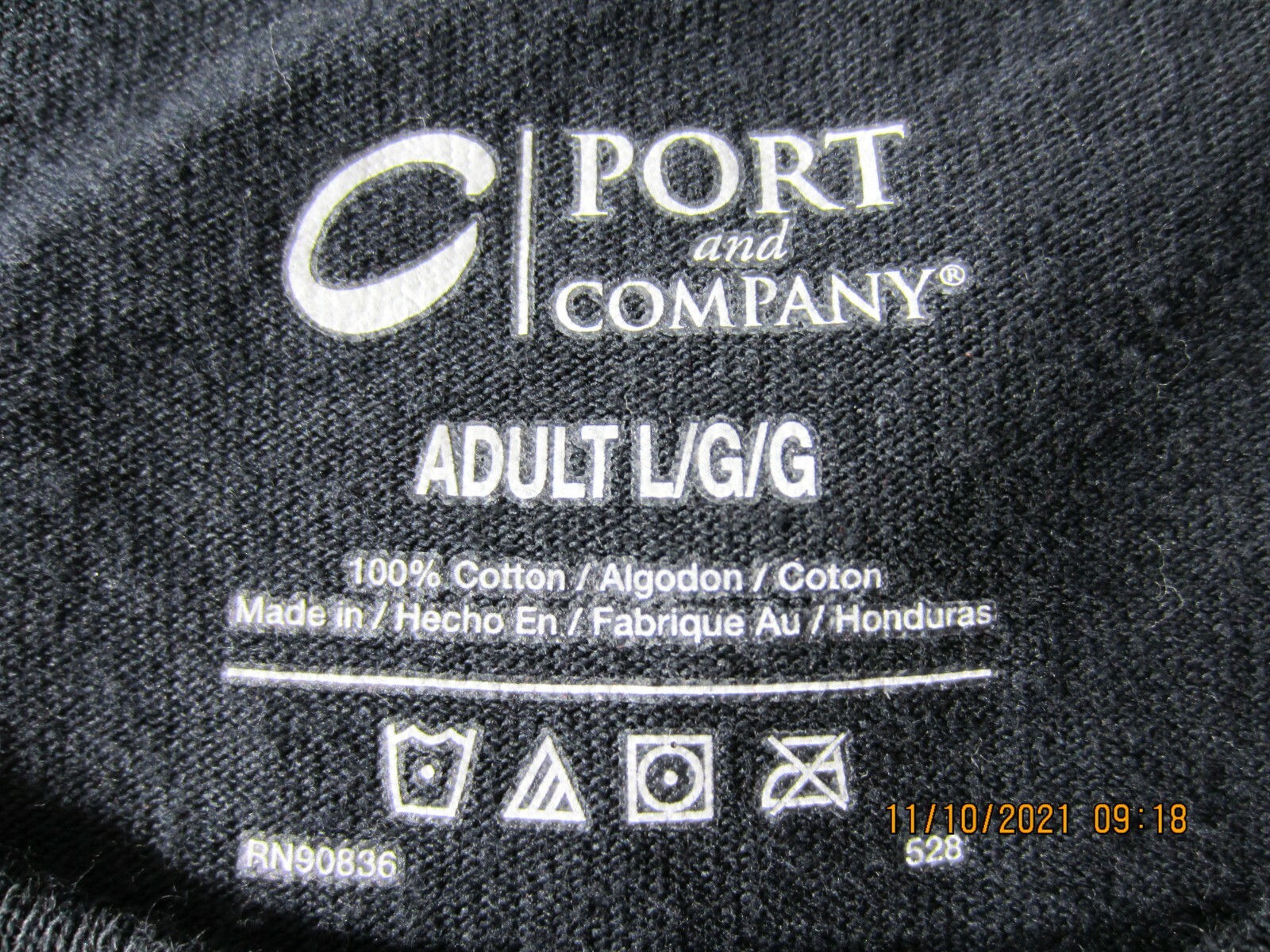 Port & Company Shirt Mens Large Black Relentless Short Sleeve Outdoor Casual Men gallery