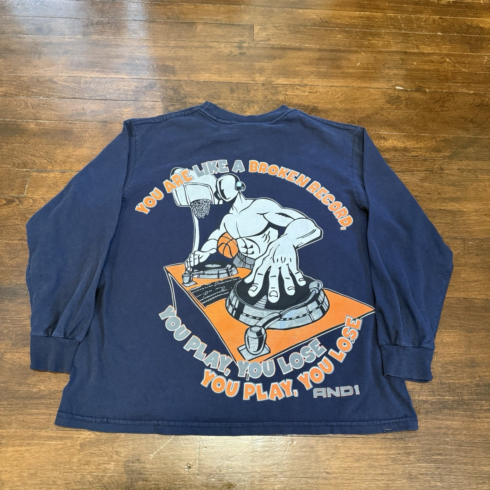Vintage Y2K AND1 Trash Talk Longsleeve T-Shirt 2000s Basketball Men's Size S gallery