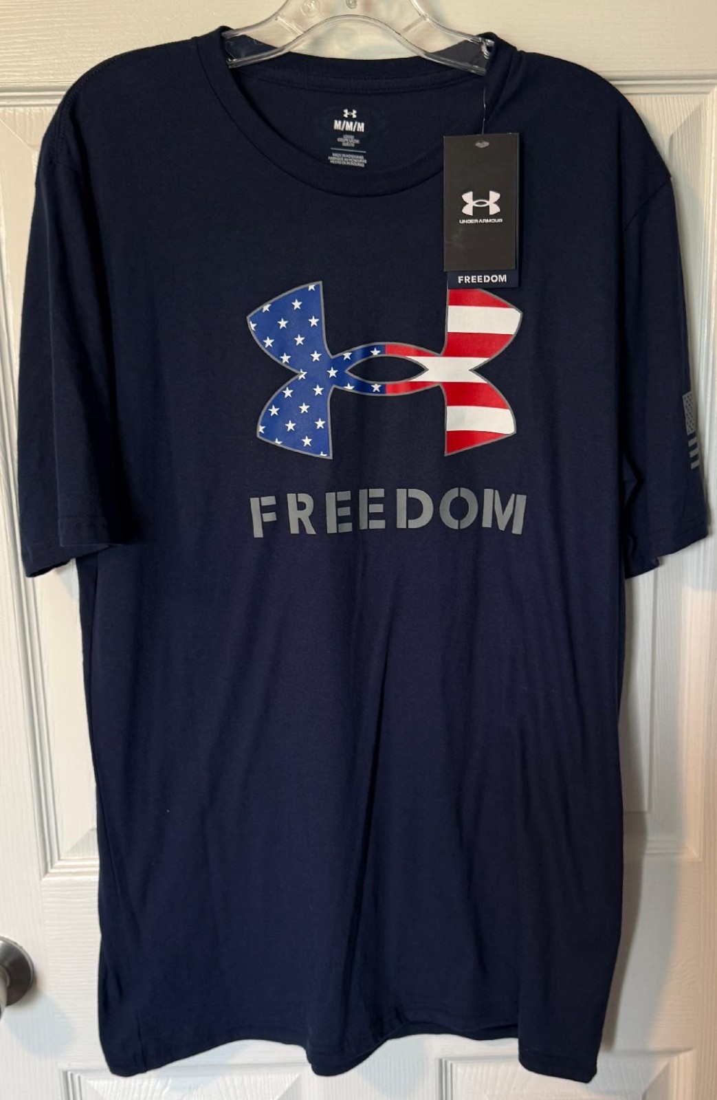 3 NEW Under Armour Men's Shirts Logo Graphic Freedom Military Flag M Shirt NWT gallery