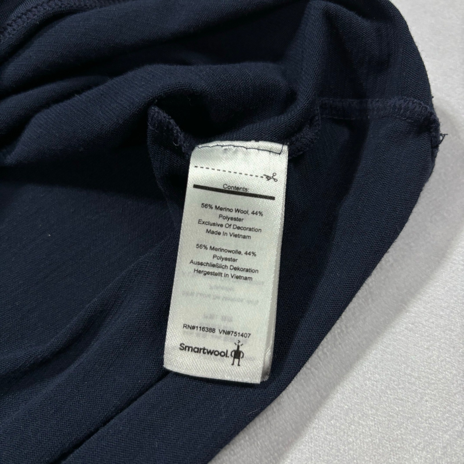 Smartwool T-Shirt Men's Large Merino Sport 150 Navy Blue Wool Blend Base Layer gallery