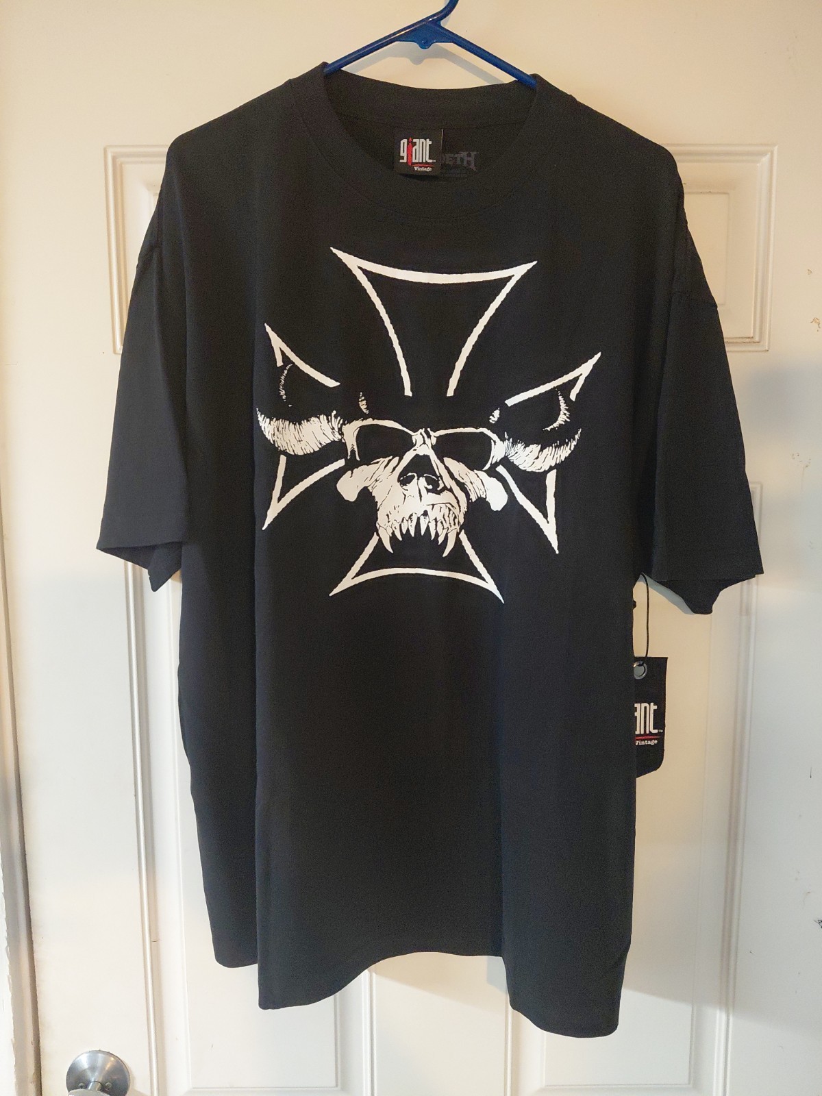 RARE Danzig Megadeth MISPRINT SHIRT Iron Cross - Giant Vintage T-Shirt. SEE PICS gallery