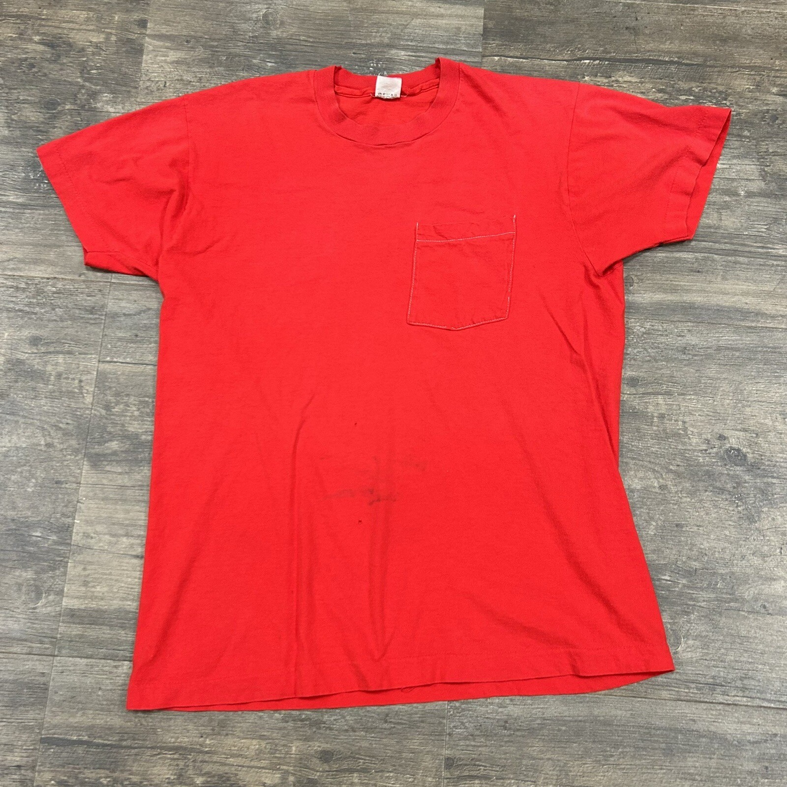 Vintage Fruit Of Loom Pocket T-SHIRT Mens Size XL Single Stitch Made In USA gallery