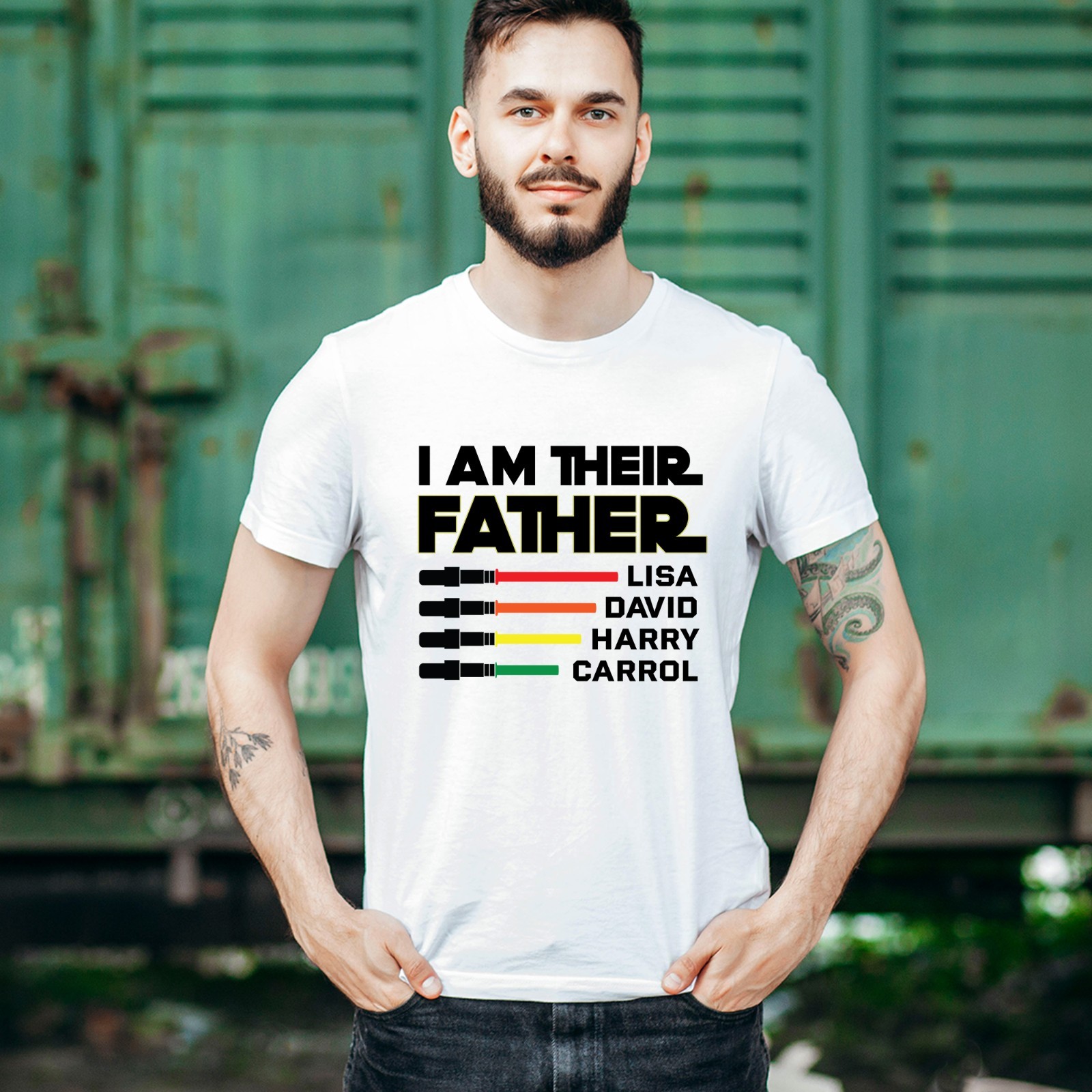 I Am Their Father Tee, Custom Lightsabers Tee, Father's Day Gift for Dad, Daddy gallery