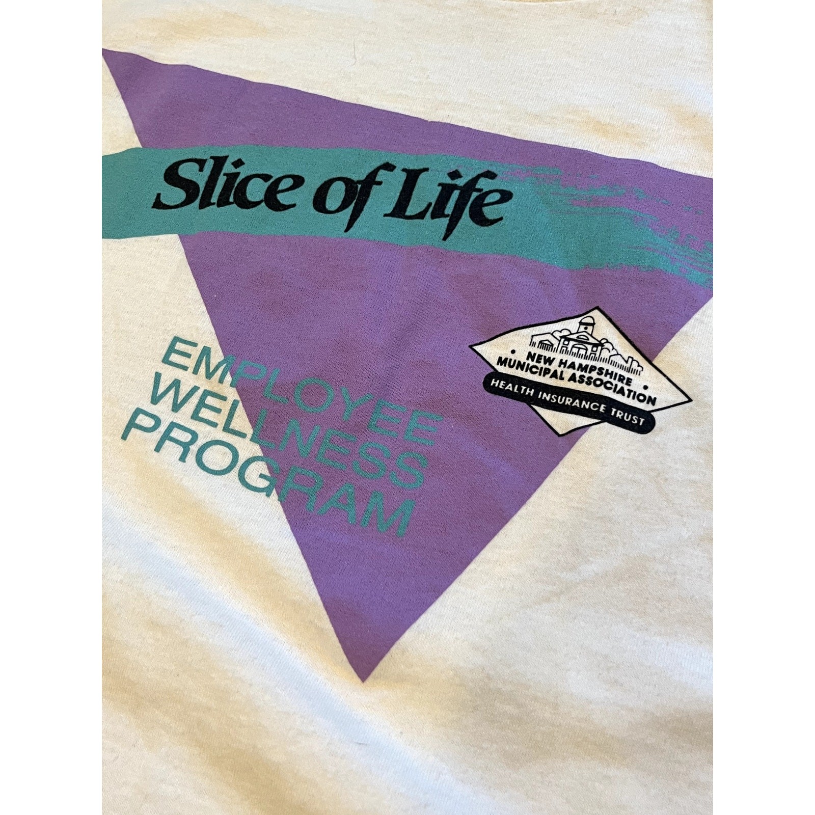 Vintage 90s Slice Of Life T Shirt Mens XL USA Made Geometric Retro Novelty Tee gallery