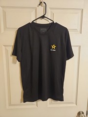 US Army Black Mesh Micro Fiber Short Sleeve T Shirt Unisex Adults Size S Small