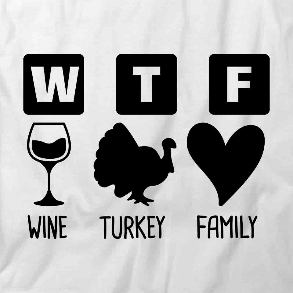 WINE TURKEY FAMILY TShirt Tee Short-Sleeved Cotton HOLIDAY CLOTHING S1WSA350 gallery