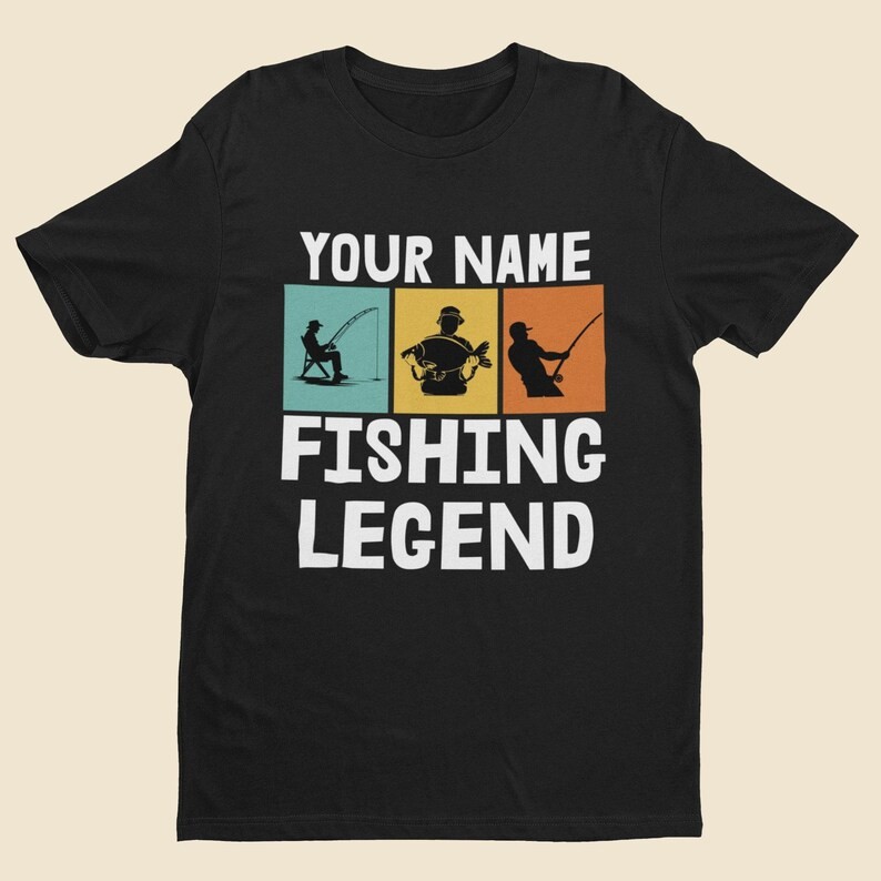 Personalized Fishing Legend T-Shirt Custom Name Angler Gift For Kids Youth gallery