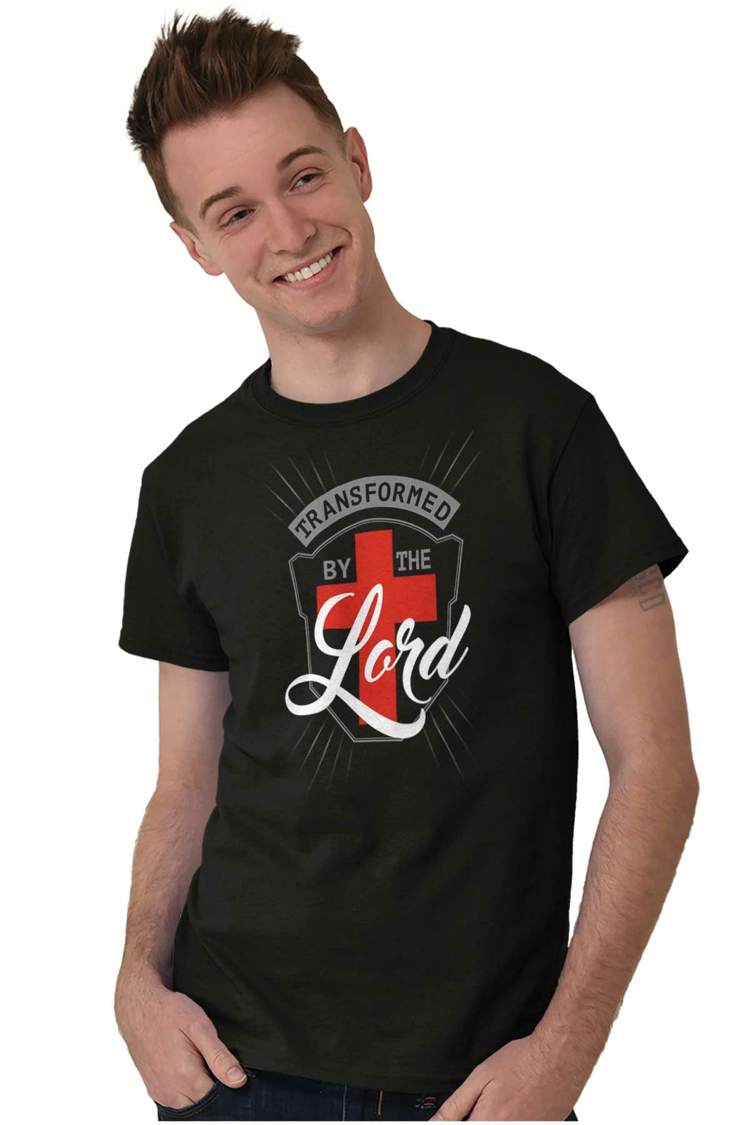 Transformed By The Lord Christian Jesus God Adult Short Sleeve Crewneck Tee gallery