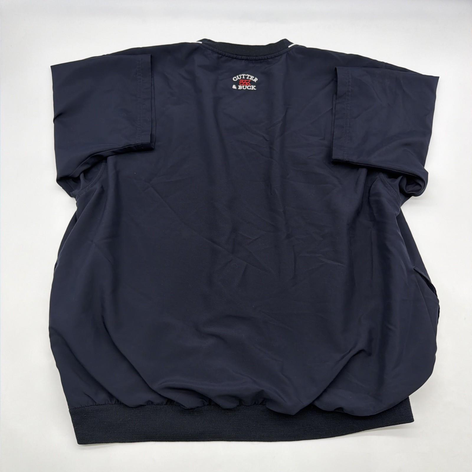 VTG Cutter & Buck Shirt Men M Blue Pockets Logo V-Neck Logo .#44808 gallery
