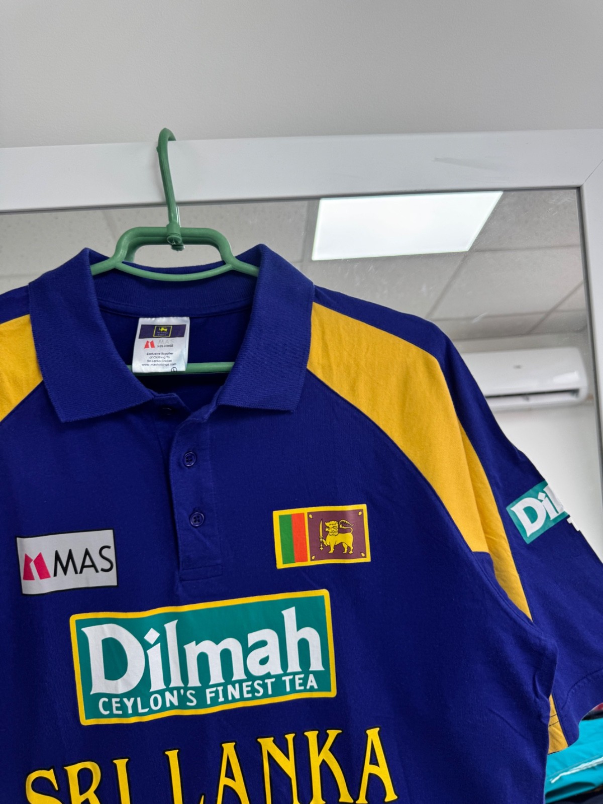 Vintage 1996 Sri Lanka Polo T shirt Football Criket Jersey Rare Blue Mens sz L gallery