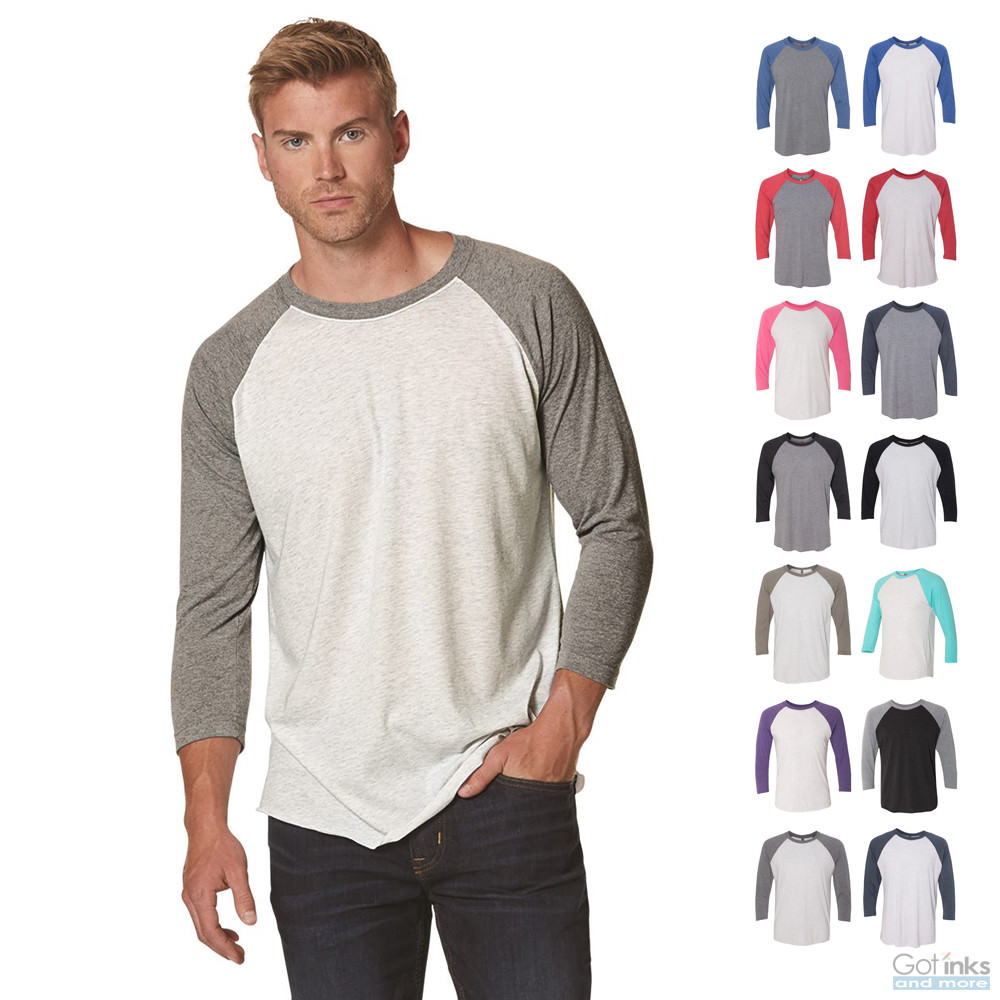Next Level Premium Triblend Raglan 3/4 Sleeve Baseball Tee Unisex T-Shirt 6051 gallery
