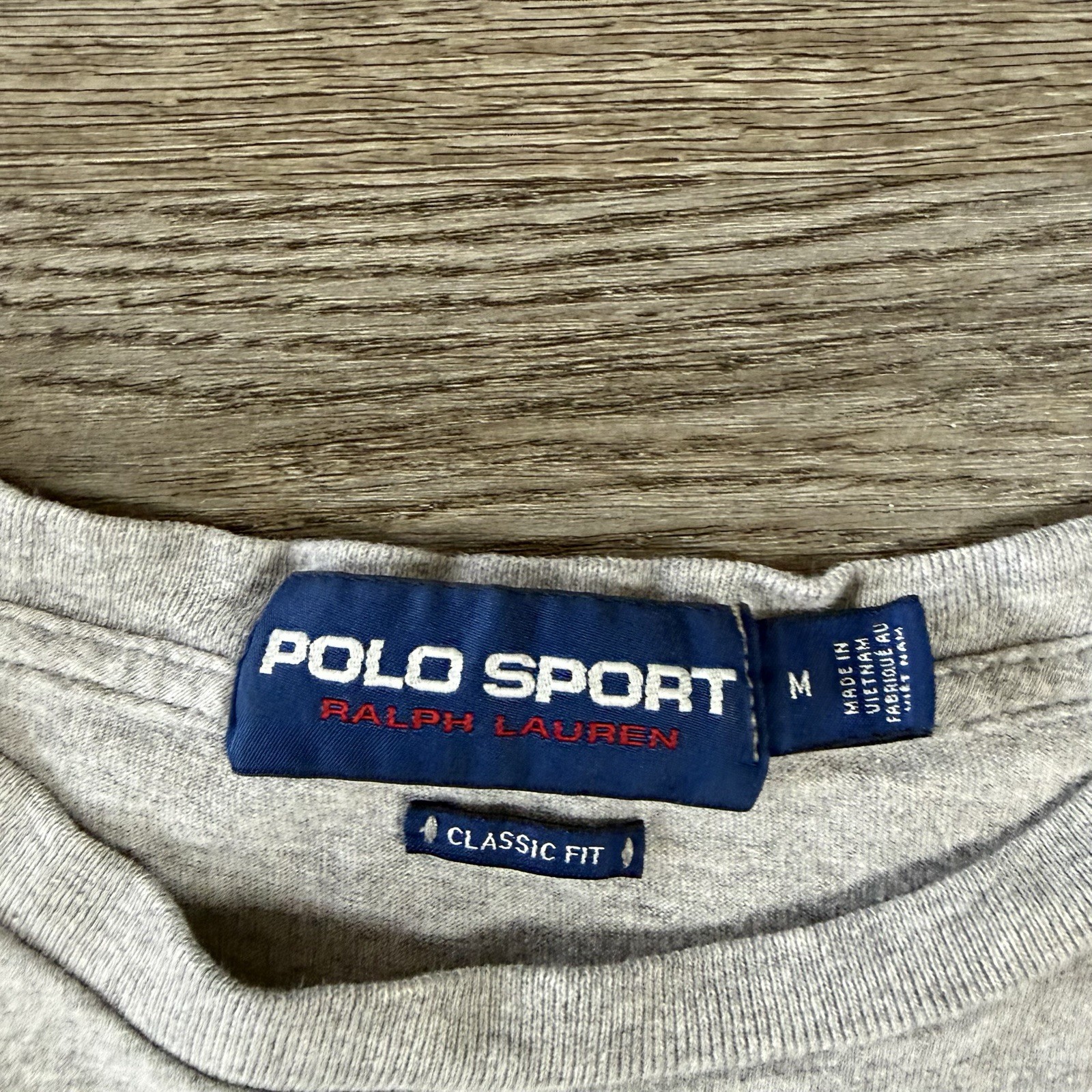 Vintage Y2K Ralph Lauren Polo Sport T Shirt Mens Medium Preppy Cropped Gray gallery