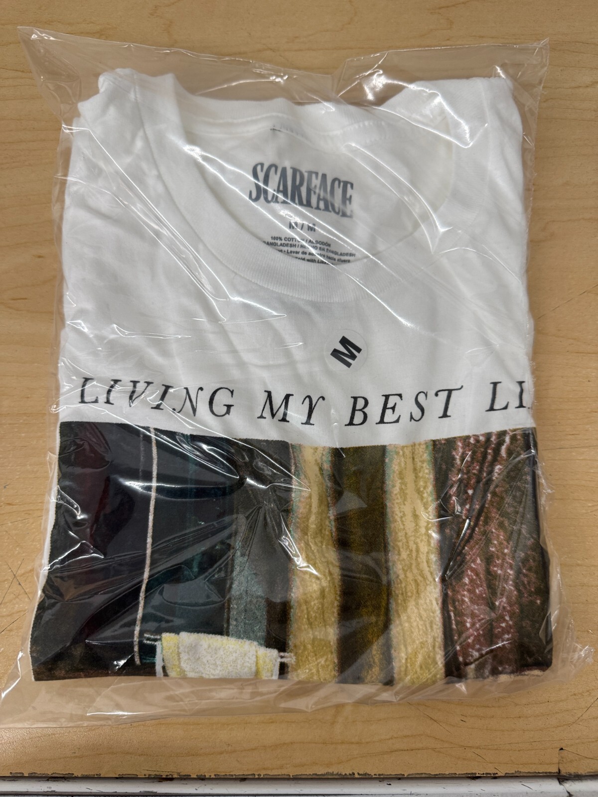 SCARFACE MENS LIVING MY BEST LIFE GRAPHIC T SHIRT gallery