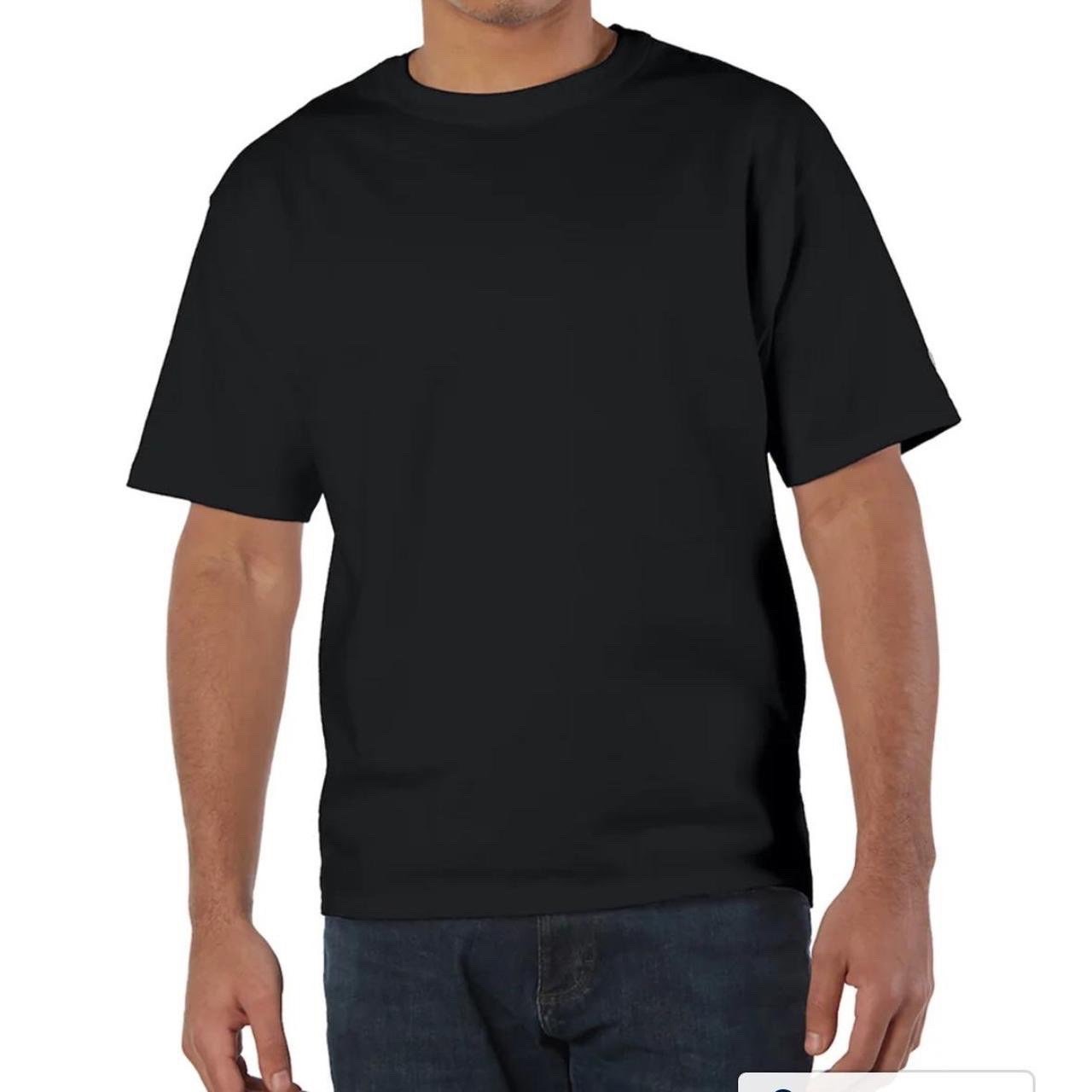 Champion T425 Men Crew Neck Short Sleeves T-Shirt - Medium Black gallery