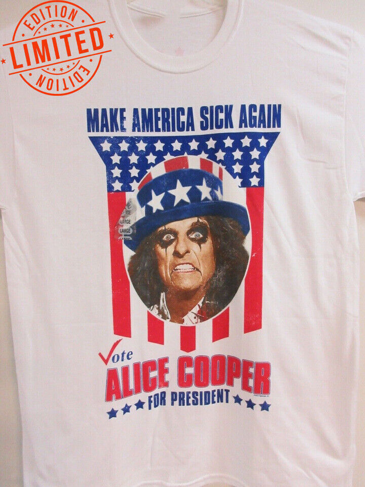 ALICE COOPER Vote For President T Shirt Full Size S-3XL