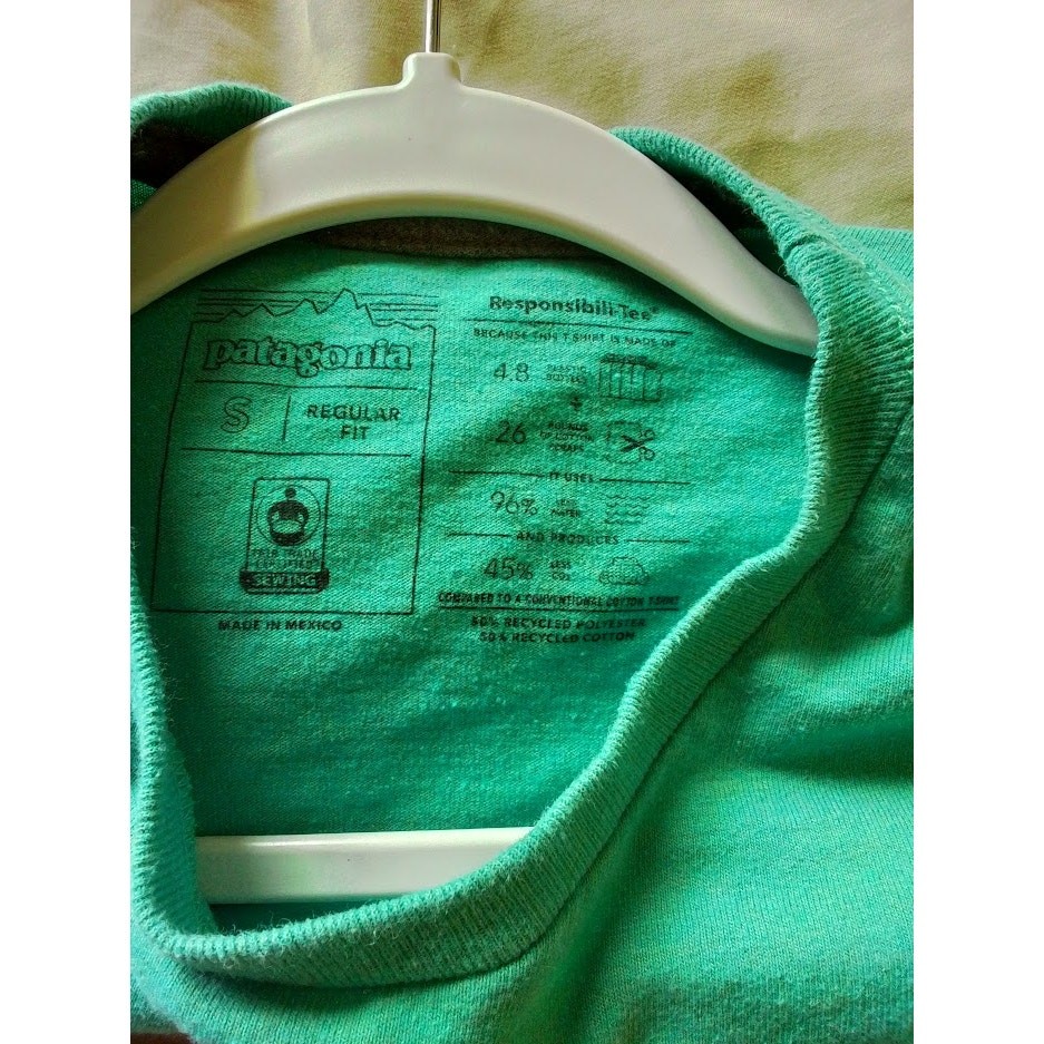 Patagonia Responsibili-Tee Live Simply Guitar Graphic Tee S Green gallery