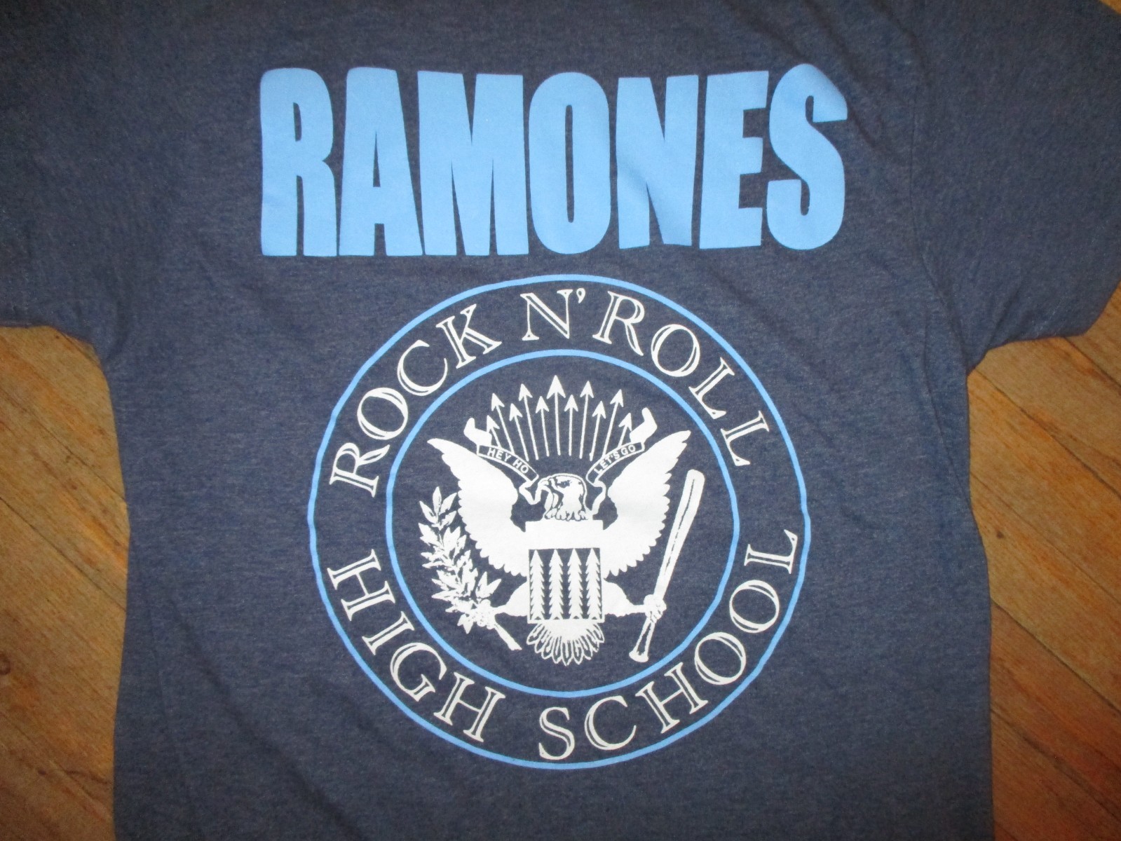 RAMONES ROCK N ROLL HIGH SCHOOL T SHIRT Retro Punk Rock Movie Blue Adult SMALL gallery