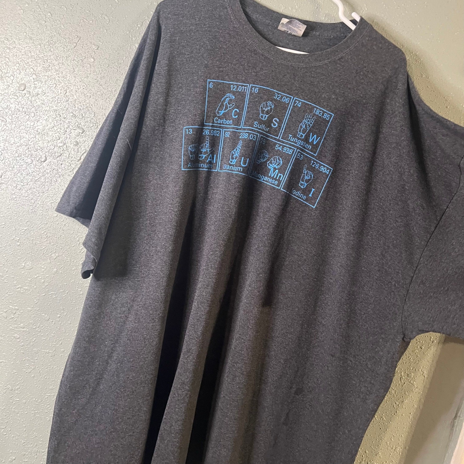 Port and Company 5XL grey T shirt “CSW ALUMNI” Sign Language T Shirt UniSex