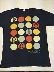 Maroon Five 5 Adam Levine Tour 2-sided T-Shirt 2013 Music Rock Pop Dance Concert